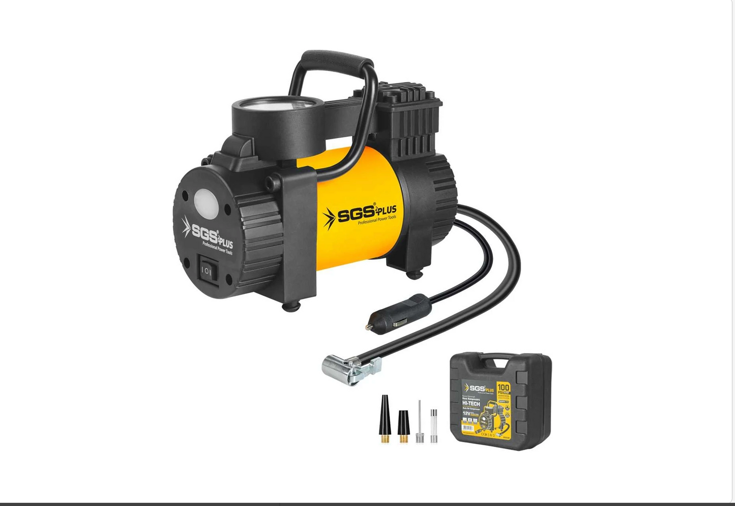 SGS 5390 ARAÇ HAVA KOMRESÖRÜ 12 V 100 PSI (BASINÇ GÖSTERGELİ)