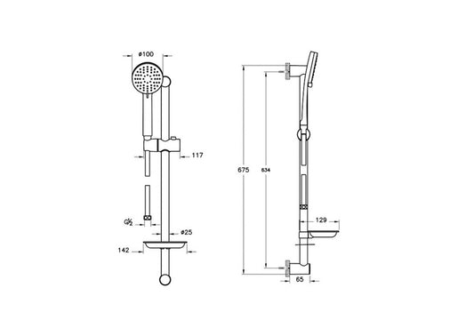 Artema Slim 3F Sürgülü El Duşu Takımı
