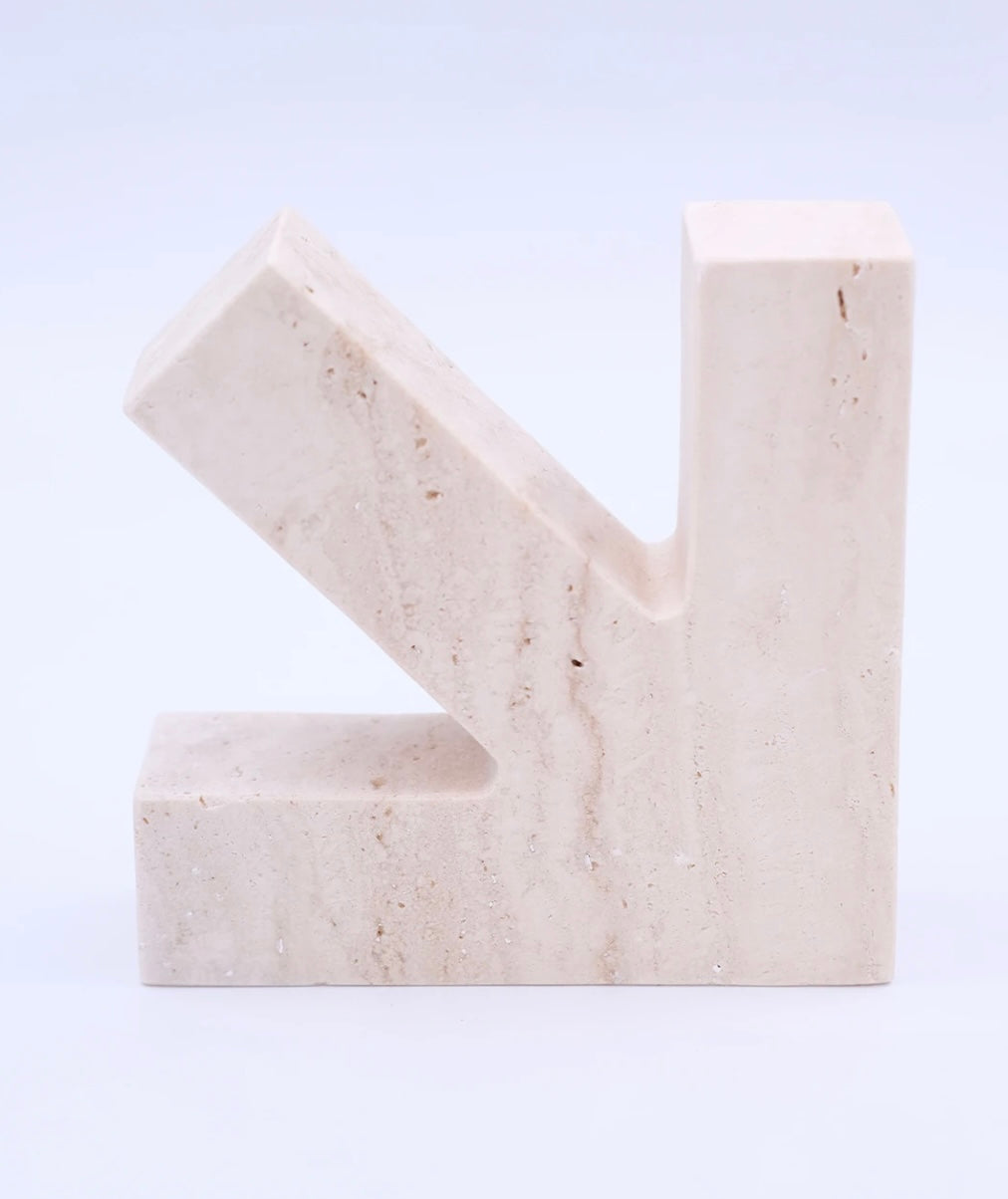 Traverten Ok Kitap Tutucu