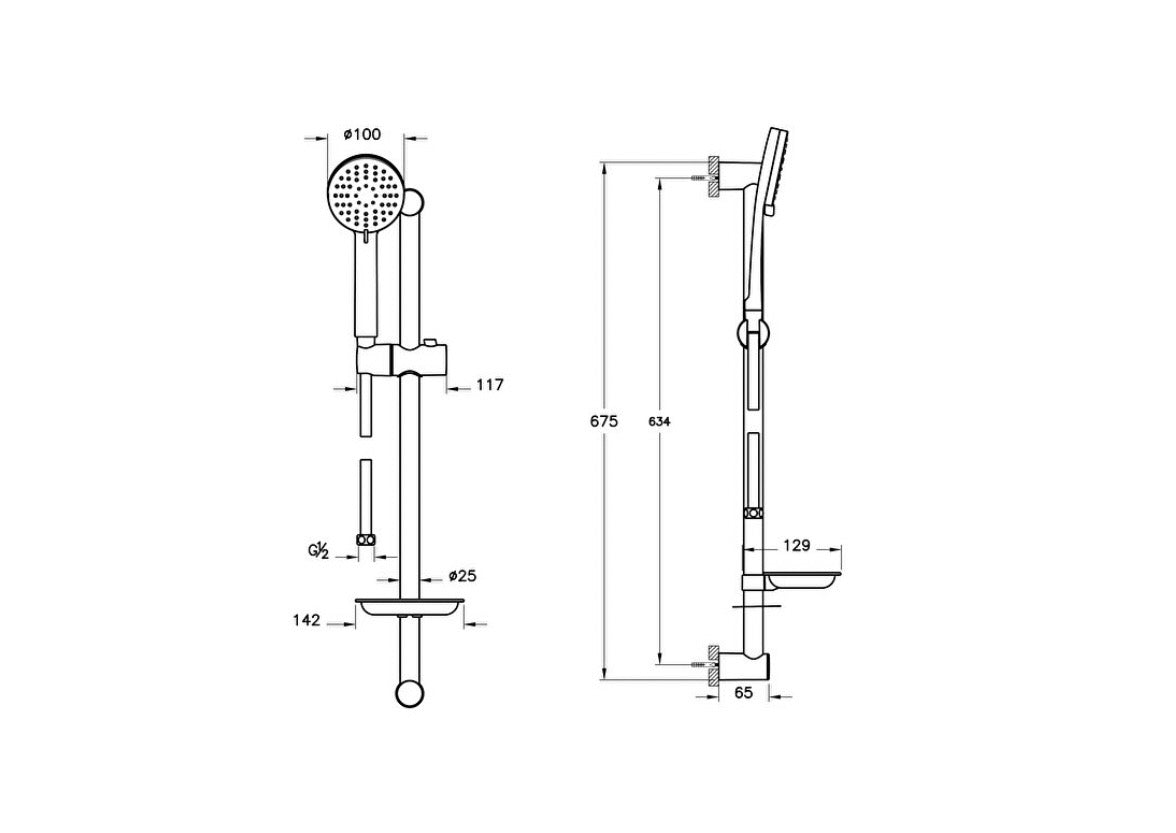 Artema Slim 3F Sürgülü El Duşu Takımı