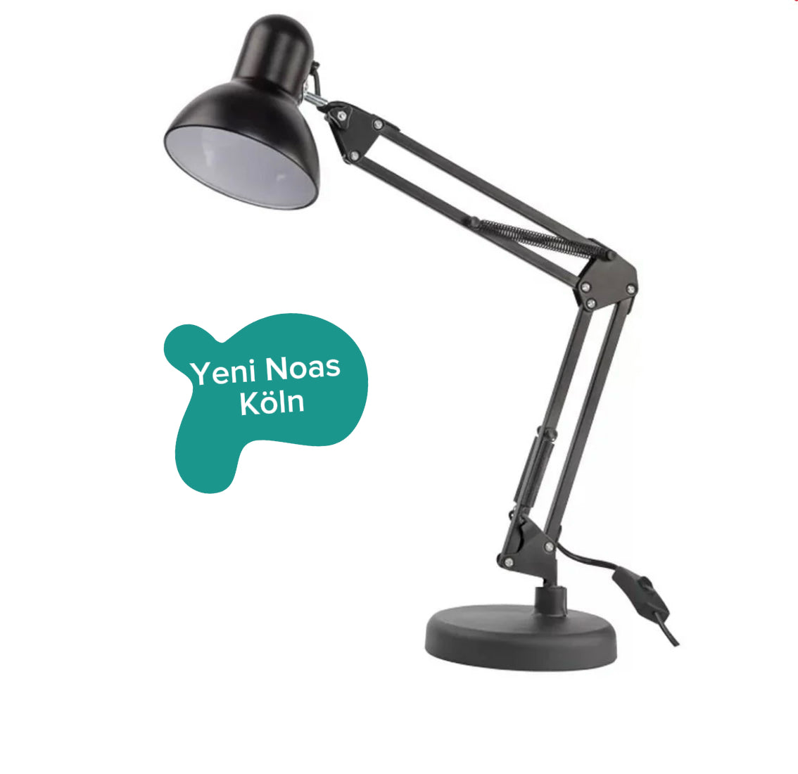 Noas Köln E27 Duylu Mengeneli Masa Lambası Siyah Renk YL86-1311