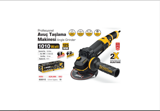 SGS 5112 AVUÇ TAŞLAMA 1010 WATT 125 MM DEVİR AYARLI
